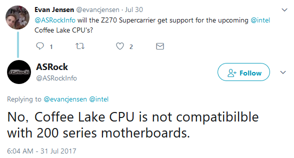 Eğer Intel Coffee Lake işlemci kullanacaksanız, yeni anakart almak zorundasınız