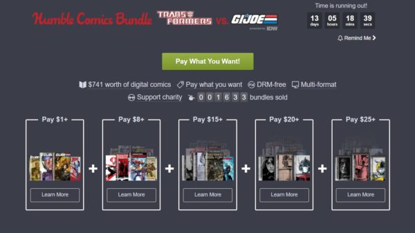 Humble Book Bundle Transformers vs G.I. Joe