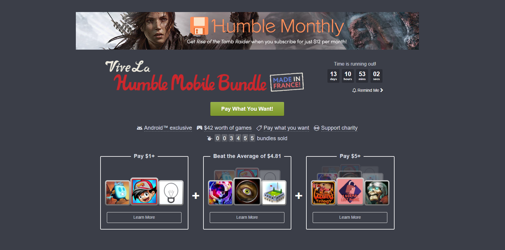Humble Mobile Bundle ile birbirinden güzel mobil oyunlar, sizin istediğiniz fiyatta
