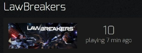 LawBreakers sadece 10 kişi tarafından oynandı