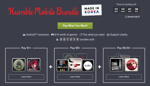 Yeni Humble Mobile Bundle Made in Korea ile tanışın