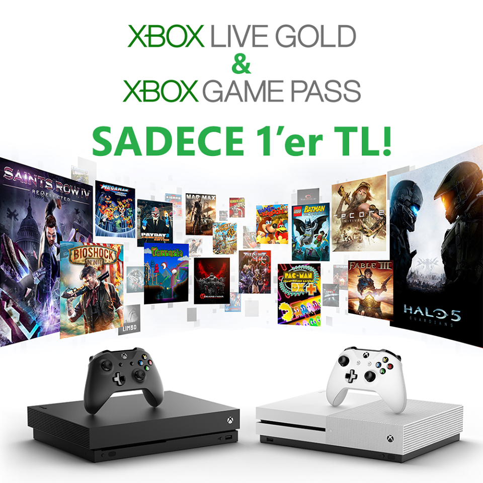 Xbox Live Gold ve Xbox Game Pass şimdi sadece 1 TL
