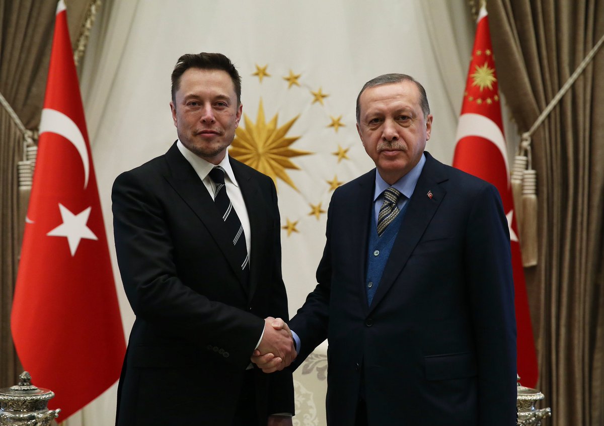 Elon Musk, Recep Tayyip Erdoğan ile görüşmeye geldi