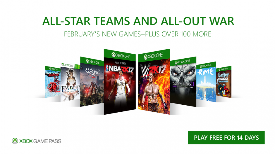 Xbox Game Pass sistemine eklenecek Şubat 2018 oyunları belli oldu