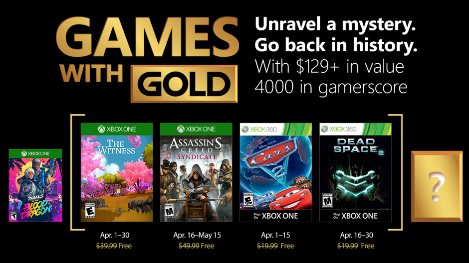 Nisan 2018 için Games with Gold oyunları belli oldu