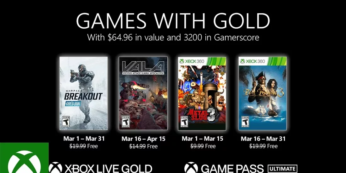 Xbox Games with Gold Mart 2021